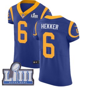 Wholesale Cheap Nike Rams #6 Johnny Hekker Royal Blue Alternate Super Bowl LIII Bound Men\'s Stitched NFL Vapor Untouchable Elite Jersey