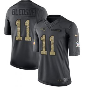 Wholesale Cheap Nike Patriots #11 Drew Bledsoe Black Men\'s Stitched NFL Limited 2016 Salute To Service Jersey