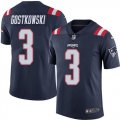 Wholesale Cheap Nike Patriots #3 Stephen Gostkowski Navy Blue Men's Stitched NFL Limited Rush Jersey