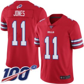 Wholesale Cheap Nike Bills #11 Zay Jones Red Men\'s Stitched NFL Limited Rush 100th Season Jersey