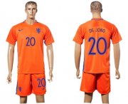 Wholesale Cheap Holland #20 De Jong Home Soccer Country Jersey