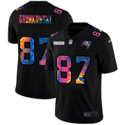 Cheap Tampa Bay Buccaneers #87 Rob Gronkowski Men's Nike Multi-Color Black 2020 NFL Crucial Catch Vapor Untouchable Limited Jersey