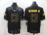 Wholesale Cheap Men's Cleveland Browns #13 Odell Beckham Jr Black Gold 2020 Salute To Service Stitched NFL Nike Limited Jersey