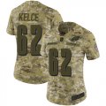 Wholesale Cheap Nike Eagles #62 Jason Kelce Camo Women's Stitched NFL Limited 2018 Salute to Service Jersey