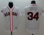 Wholesale Cheap Red Sox #34 David Ortiz White Fashion Stars & Stripes Flexbase Authentic Stitched MLB Jersey