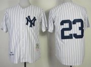 Wholesale Cheap Mitchell And Ness 1995 Yankees #23 Don Mattingly Stitched White Throwback MLB Jersey
