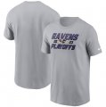Cheap Men's Baltimore Ravens Gray 2023 Playoffs Iconic T-Shirt