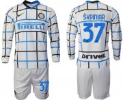 Wholesale Cheap Men 2020-2021 club Inter milan away long sleeve 37 white Soccer Jerseys