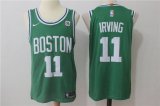 Wholesale Cheap Men's Boston Celtics #11 Kyrie Irving Green Stitched NBA Adidas Revolution 30 Swingman Jersey