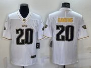 Wholesale Cheap Men's Philadelphia Eagles #20 Brian Dawkins White Gold Limited Stitched Jersey