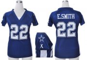 Wholesale Cheap Nike Cowboys #22 Emmitt Smith Navy Blue Team Color Draft Him Name & Number Top Women's Stitched NFL Elite Jersey