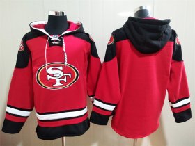 Cheap Men\'s San Francisco 49ers Custom Red Team Color New NFL Hoodie