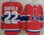 Wholesale Cheap Men's Montreal Canadiens #22 Cole Caufield Red Stitched NHL Jersey