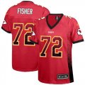 Wholesale Cheap Nike Chiefs #72 Eric Fisher Red Team Color Women's Stitched NFL Elite Drift Fashion Jersey