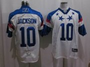 Wholesale Cheap Eagles #10 DeSean Jackson 2011 White and Blue Pro Bowl Stitched NFL Jersey