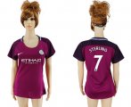 Wholesale Cheap Women's Manchester City #7 Sterling Away Soccer Club Jersey