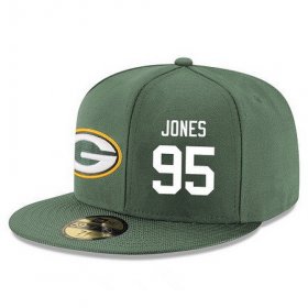 Wholesale Cheap Green Bay Packers #95 Datone Jones Snapback Cap NFL Player Green with White Number Stitched Hat