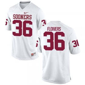 Wholesale Cheap Men\'s Nike Dimitri Flowers Oklahoma Sooners #36 Limited White Alumni Football Jersey