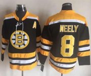 Wholesale Cheap Bruins #8 Cam Neely Black/Yellow CCM Throwback New Stitched NHL Jersey