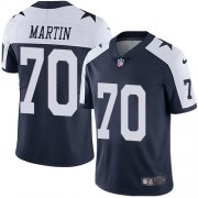 Wholesale Cheap Nike Cowboys #70 Zack Martin Navy Blue Thanksgiving Youth Stitched NFL Vapor Untouchable Limited Throwback Jersey