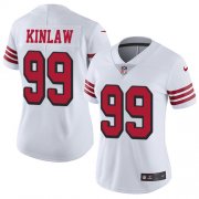 Wholesale Cheap Nike 49ers #99 Javon Kinlaw White Women's Stitched NFL Limited Rush Jersey