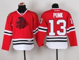 Wholesale Cheap Blackhawks #13 Punk Red(Red Skull) Stitched Youth NHL Jersey