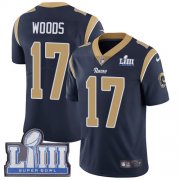 Wholesale Cheap Nike Rams #17 Robert Woods Navy Blue Team Color Super Bowl LIII Bound Men's Stitched NFL Vapor Untouchable Limited Jersey
