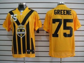 Wholesale Cheap Nike Steelers #75 Joe Greene Gold 1933s Throwback Men\'s Stitched NFL Elite Jersey