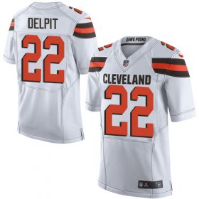 Wholesale Cheap Nike Browns #22 Grant Delpit White Men\'s Stitched NFL New Elite Jersey