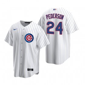 Wholesale Cheap Men\'s Chicago Cubs #24 Joc Pederson Nike White Replica Home Jersey