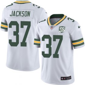 Wholesale Cheap Nike Packers #37 Josh Jackson White Men\'s 100th Season Stitched NFL Vapor Untouchable Limited Jersey