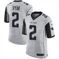 Wholesale Cheap Nike Falcons #2 Matt Ryan Gray Men's Stitched NFL Limited Gridiron Gray II Jersey
