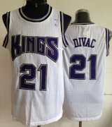 Wholesale Cheap Sacramento Kings #21 Vlade Divac White Swingman Jersey