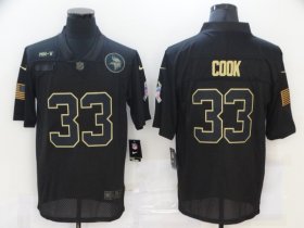 Wholesale Cheap Men\'s Minnesota Vikings #33 Dalvin Cook Black 2020 Salute To Service Stitched NFL Nike Limited Jersey