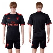 Wholesale Cheap 2016-17 Benfica Away Blank or Custom Soccer Men's Black Shirt Kit