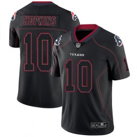 Wholesale Cheap Nike Texans #10 DeAndre Hopkins Lights Out Black Men\'s Stitched NFL Limited Rush Jersey