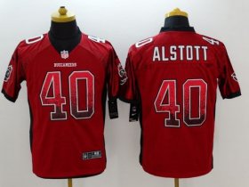 Wholesale Cheap Nike Buccaneers #40 Mike Alstott Red Team Color Men\'s Stitched NFL Elite Drift Fashion Jersey