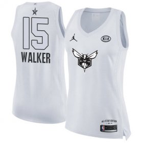 Wholesale Cheap Nike Charlotte Hornets #15 Kemba Walker White Women\'s NBA Jordan Swingman 2018 All-Star Game Jersey