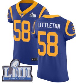 Wholesale Cheap Nike Rams #58 Cory Littleton Royal Blue Alternate Super Bowl LIII Bound Men\'s Stitched NFL Vapor Untouchable Elite Jersey