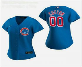 Wholesale Cheap Women\'s Custom Chicago Cubs 2020 Royal Alternate Nike Jersey