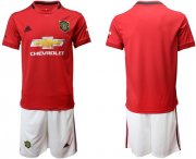 Wholesale Cheap Manchester United Blank Red Home Soccer Club Jersey