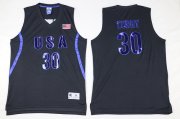 Wholesale Cheap 2016 Olympics Team USA Men's #30 Stephen Curry All Black Soul Swingman Jersey