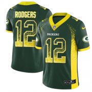 Wholesale Cheap Nike Packers #12 Aaron Rodgers Green Team Color Men's Stitched NFL Limited Rush Drift Fashion Jersey