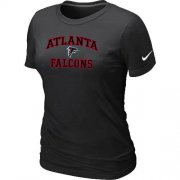 Wholesale Cheap Women's Nike Atlanta Falcons Heart & Soul NFL T-Shirt Black