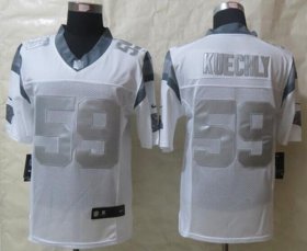 Wholesale Cheap Nike Panthers #59 Luke Kuechly White Men\'s Stitched NFL Limited Platinum Jersey
