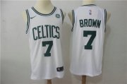 Wholesale Cheap Nike Boston Celtics 7 Jaylen Brown White NBA Swingman Jersey