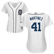 Wholesale Cheap Tigers #41 Victor Martinez White Home Women's Stitched MLB Jersey
