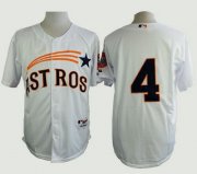 Wholesale Cheap Astros #4 George Springer White 1965 Turn Back The Clock Stitched MLB Jersey