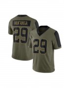 Wholesale Cheap Men's San Francisco 49ers #29 Talanoa Hufanga 2021 Olive Salute To Service Limited Stitched Jersey