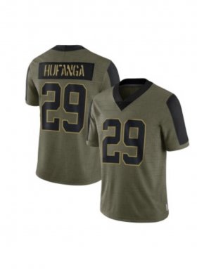 Wholesale Cheap Men\'s San Francisco 49ers #29 Talanoa Hufanga 2021 Olive Salute To Service Limited Stitched Jersey